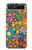 S3281 Motif coloré Hippie Fleurs Etui Coque Housse pour Samsung Galaxy Z Flip 5G
