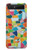 S3391 Art abstrait carreaux de mosaïque graphique Etui Coque Housse pour Samsung Galaxy Z Flip 5G