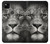 S1352 Lion Visage Etui Coque Housse pour Google Pixel 4a