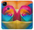 S1671 Arc en ciel coloré Rose Etui Coque Housse pour Google Pixel 4a