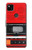 S3204 Rouge Cassette Recorder graphique Etui Coque Housse pour Google Pixel 4a