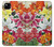 S3205 Fleurs Art Retro Etui Coque Housse pour Google Pixel 4a