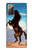 S0934 Sauvage Black Horse Etui Coque Housse pour Samsung Galaxy Note 20