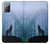 S0935 Loup Hurlant dans la forêt Etui Coque Housse pour Samsung Galaxy Note 20