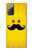 S1145 Soleil jaune Mustache Etui Coque Housse pour Samsung Galaxy Note 20