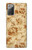 S2180 Motif Fleur Floral Millésime Etui Coque Housse pour Samsung Galaxy Note 20