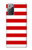 S2364 Rouge et blanc rayé Etui Coque Housse pour Samsung Galaxy Note 20