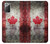 S2490 Canada Feuille d'érable Drapeau Texture Etui Coque Housse pour Samsung Galaxy Note 20