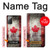 S2490 Canada Feuille d'érable Drapeau Texture Etui Coque Housse pour Samsung Galaxy Note 20
