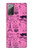 S2885 Paris Rose Etui Coque Housse pour Samsung Galaxy Note 20
