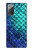S3047 Vert Sirène écailles de poisson Etui Coque Housse pour Samsung Galaxy Note 20