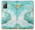 S3399 Vert Marbre Imprimer Graphique Etui Coque Housse pour Samsung Galaxy Note 20