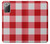 S3535 Rouge vichy Etui Coque Housse pour Samsung Galaxy Note 20