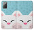 S3542 Chat mignon Dessin animé Etui Coque Housse pour Samsung Galaxy Note 20