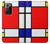S0157 Composition Rouge Bleu Jaune Etui Coque Housse pour Samsung Galaxy Note 20 Ultra, Ultra 5G