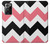 S1849 Rose Noir Chevron Zigzag Etui Coque Housse pour Samsung Galaxy Note 20 Ultra, Ultra 5G