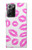 S2214 Bisous Lèvres roses Etui Coque Housse pour Samsung Galaxy Note 20 Ultra, Ultra 5G