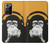 S2324 Singe drôle avec casque Pop Musique Etui Coque Housse pour Samsung Galaxy Note 20 Ultra, Ultra 5G