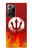 S2803 Feu Rouge Diable Lance Symbole Etui Coque Housse pour Samsung Galaxy Note 20 Ultra, Ultra 5G