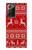 S2835 Renne Motif Tricoté Noël Etui Coque Housse pour Samsung Galaxy Note 20 Ultra, Ultra 5G