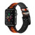 CA0166 Skull Drum Fire Rock Leather & Silicone Smart Watch Band Strap For Apple Watch iWatch