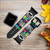 CA0171 No Signal Television Leather & Silicone Smart Watch Band Strap For Apple Watch iWatch