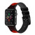 CA0525 Wolf Howling Red Moon Leather & Silicone Smart Watch Band Strap For Apple Watch iWatch