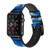 CA0526 Army Blue Camo Camouflage Leather & Silicone Smart Watch Band Strap For Apple Watch iWatch