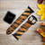 CA0528 Tiger Stripes Graphic Printed Leather & Silicone Smart Watch Band Strap For Apple Watch iWatch
