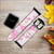 CA0548 Pink Sweet Flower Flora Leather & Silicone Smart Watch Band Strap For Apple Watch iWatch