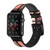 CA0602 Lip Palette Leather & Silicone Smart Watch Band Strap For Apple Watch iWatch