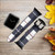 CA0749 Plaid Fabric Pattern Leather & Silicone Smart Watch Band Strap For Apple Watch iWatch