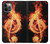 S0493 Note de musique Graver Etui Coque Housse pour iPhone 12, iPhone 12 Pro