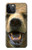 S0840 Grizzly Bear visage Etui Coque Housse pour iPhone 12, iPhone 12 Pro