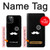 S1946 Sir Mustache Minimalisme Etui Coque Housse pour iPhone 12, iPhone 12 Pro