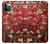 S2414 Rouge Fleur amandier Van Gogh Etui Coque Housse pour iPhone 12, iPhone 12 Pro