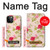 S3037 Jolie Flora Rose Cottage Etui Coque Housse pour iPhone 12, iPhone 12 Pro