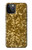 S3388 Imprimer or Glitter Graphic Etui Coque Housse pour iPhone 12, iPhone 12 Pro
