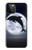 S3510 Dauphin Lune Nuit Etui Coque Housse pour iPhone 12, iPhone 12 Pro S3510 Dauphin Lune Nuit Etui Coque Housse pour iPhone 12, iPhone 12 Pro