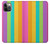 S3678 Vertical arc-en-ciel coloré Etui Coque Housse pour iPhone 12, iPhone 12 Pro