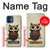 S0360 café Chouette Etui Coque Housse pour iPhone 12 mini