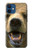S0840 Grizzly Bear visage Etui Coque Housse pour iPhone 12 mini