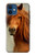 S1595 Beau cheval marron Etui Coque Housse pour iPhone 12 mini