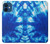 S1869 Tie Dye Bleu Etui Coque Housse pour iPhone 12 mini