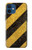 S2231 Noir et Jaune Ligne de risque rayé Etui Coque Housse pour iPhone 12 mini