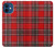 S2374 Motif Tartan Rouge Etui Coque Housse pour iPhone 12 mini