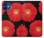 S2478 fleur rouge Daisy Etui Coque Housse pour iPhone 12 mini
