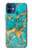 S2906 Aqua Turquoise Pierre Etui Coque Housse pour iPhone 12 mini