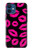 S2933 Bisous Rose Lips sur Noir Etui Coque Housse pour iPhone 12 mini