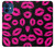 S2933 Bisous Rose Lips sur Noir Etui Coque Housse pour iPhone 12 mini